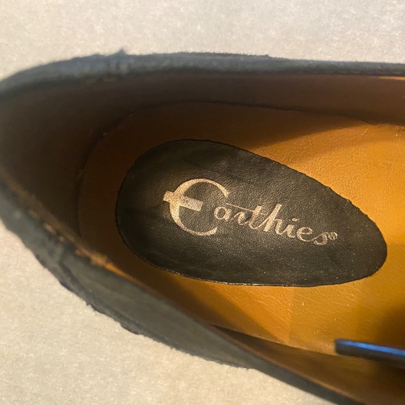 Black Suede Earthies Lisbon Rock Oxford Flats Women size 8.5 - Picture 8 of 9